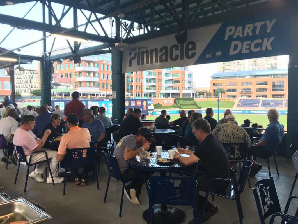 People eating in the park