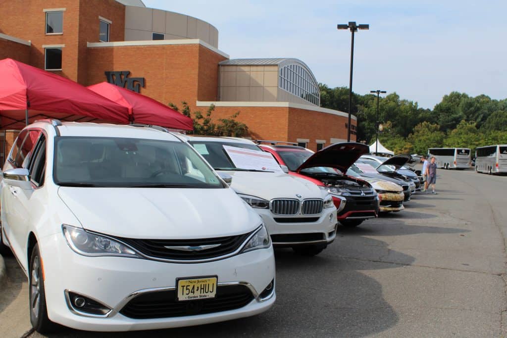 Cars in line